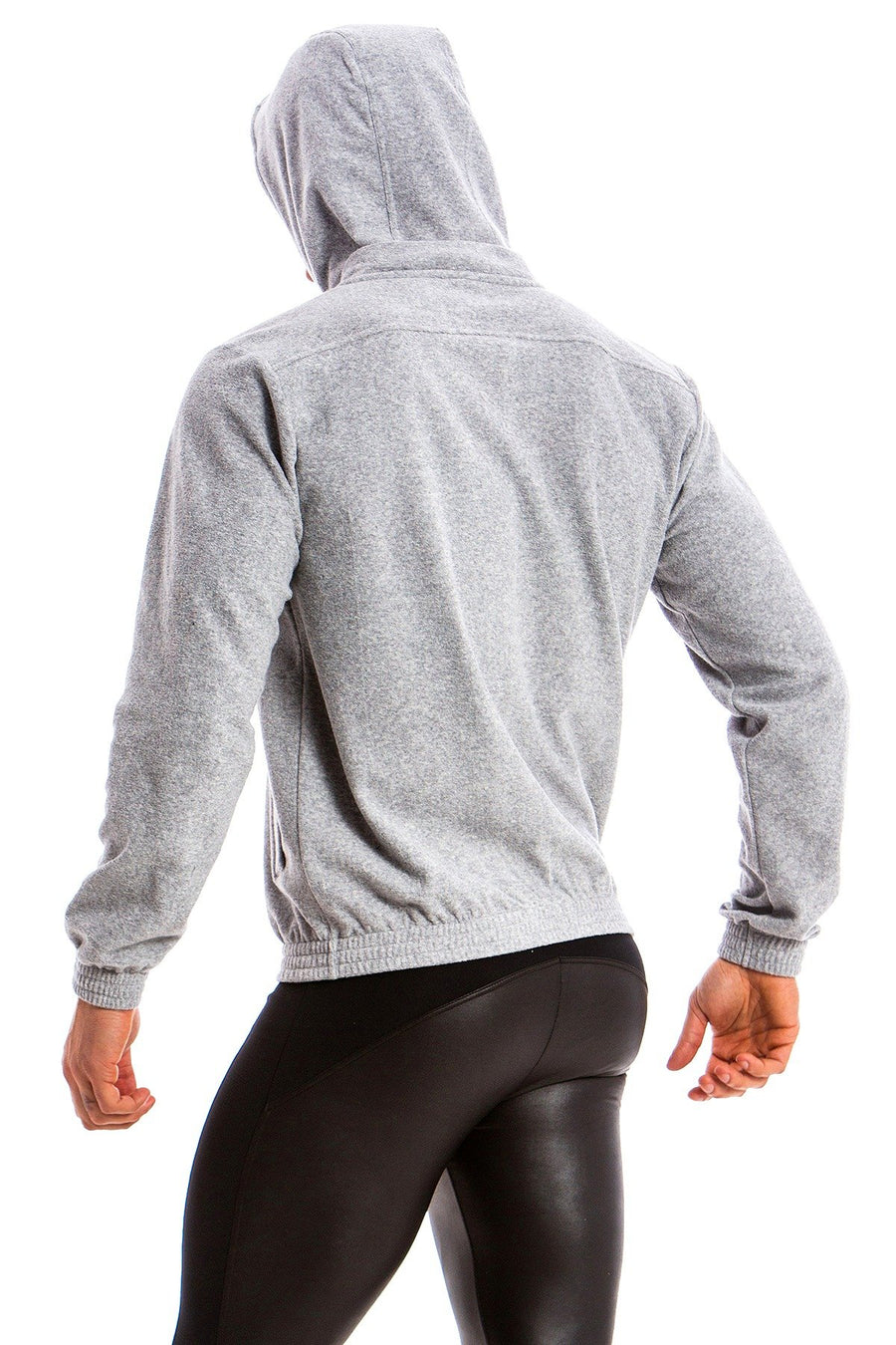 Modus Vivendi Grey Bull Hoodie/Bomber 2-in-1 Jacket