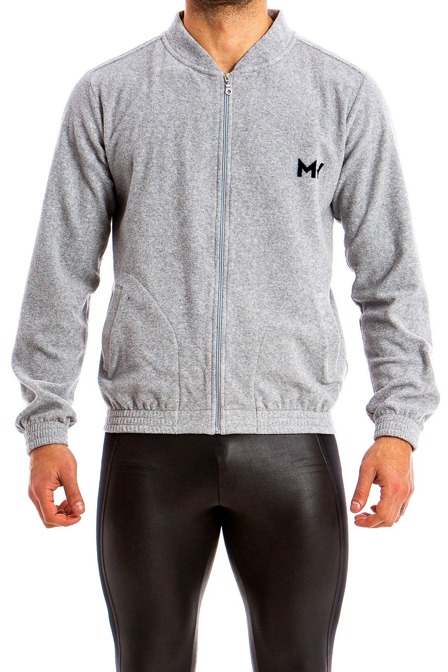 Modus Vivendi Grey Bull Hoodie/Bomber 2-in-1 Jacket