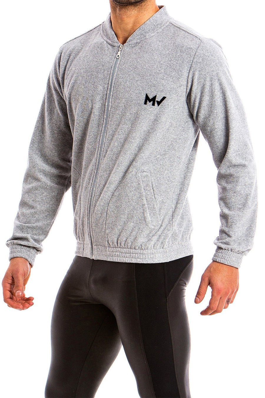 Modus Vivendi Grey Bull Hoodie/Bomber 2-in-1 Jacket