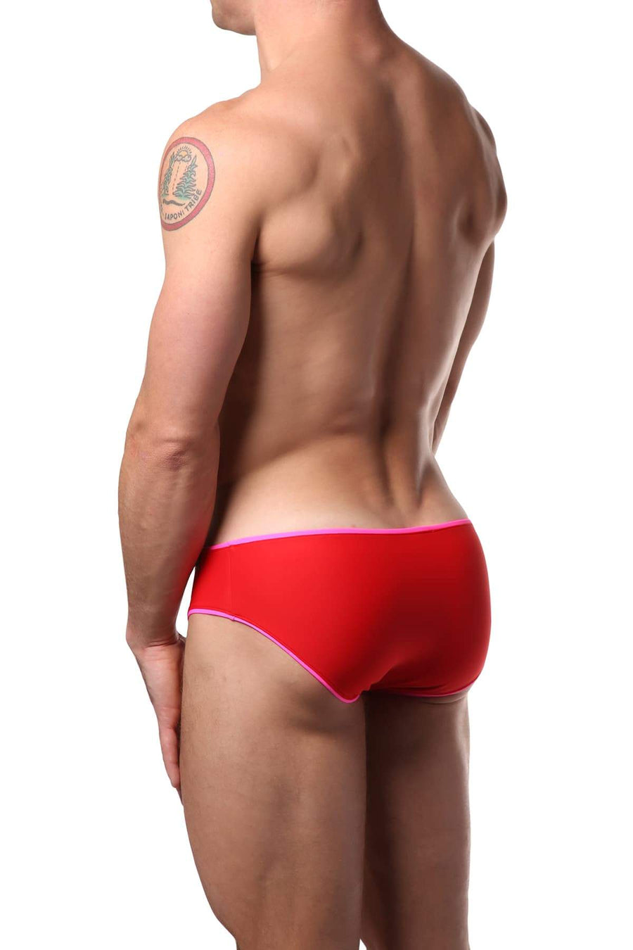 Modus Vivendi Red & Fuchsia Reversible Swim Brief
