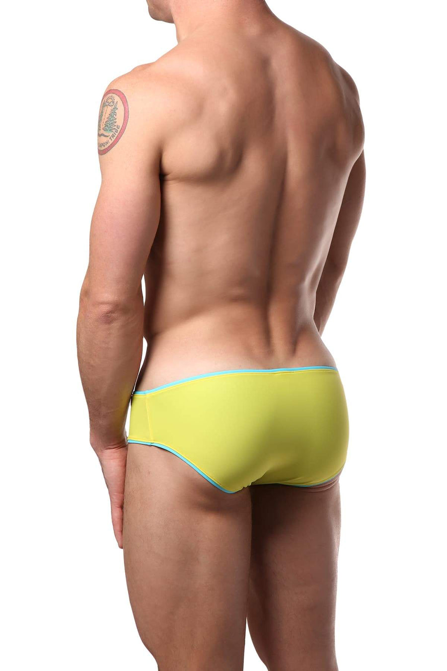 Modus Vivendi Yellow & Aqua Reversible Swim Brief
