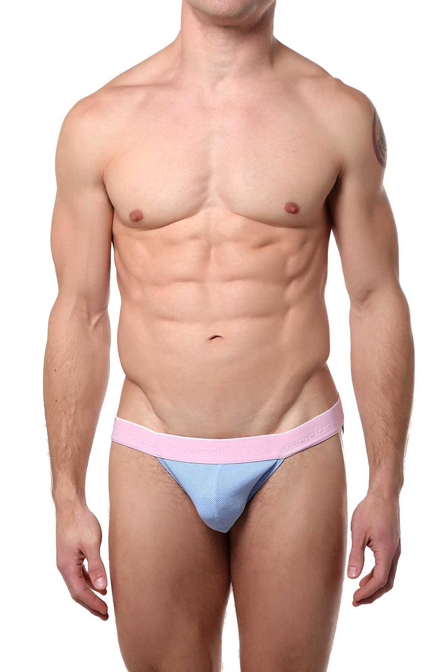 Modus Vivendi for CheapUndies Sky-Blue/Pink Tanga Brief