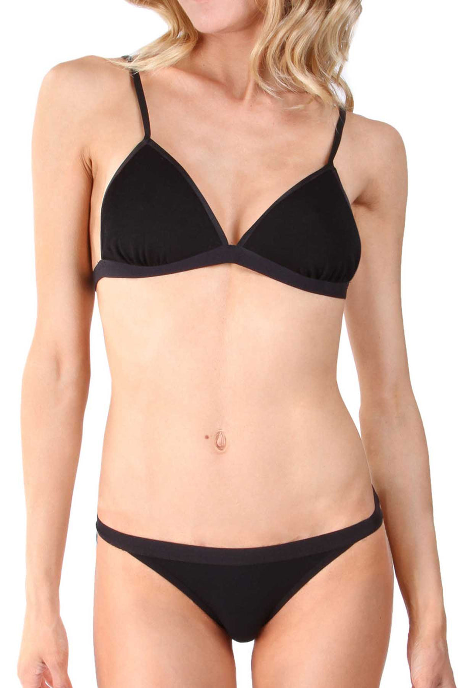 Mosmann Black Adele Soft Cup Triangle Bralette