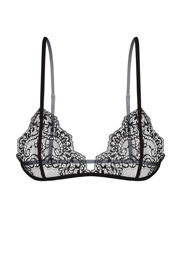 Mosmann Black Mia Lace Triangle Bralette