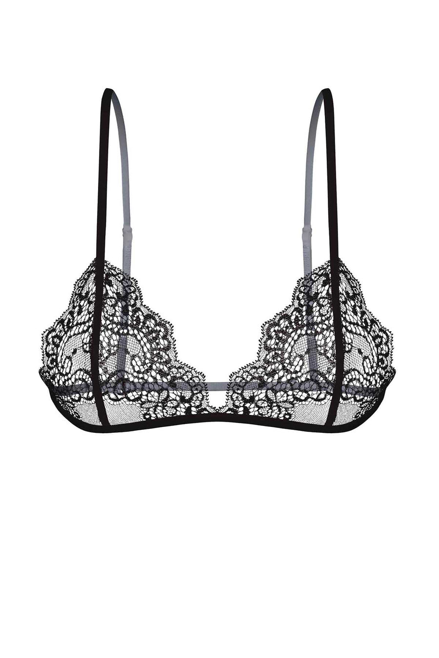 Mosmann Black Mia Lace Triangle Bralette