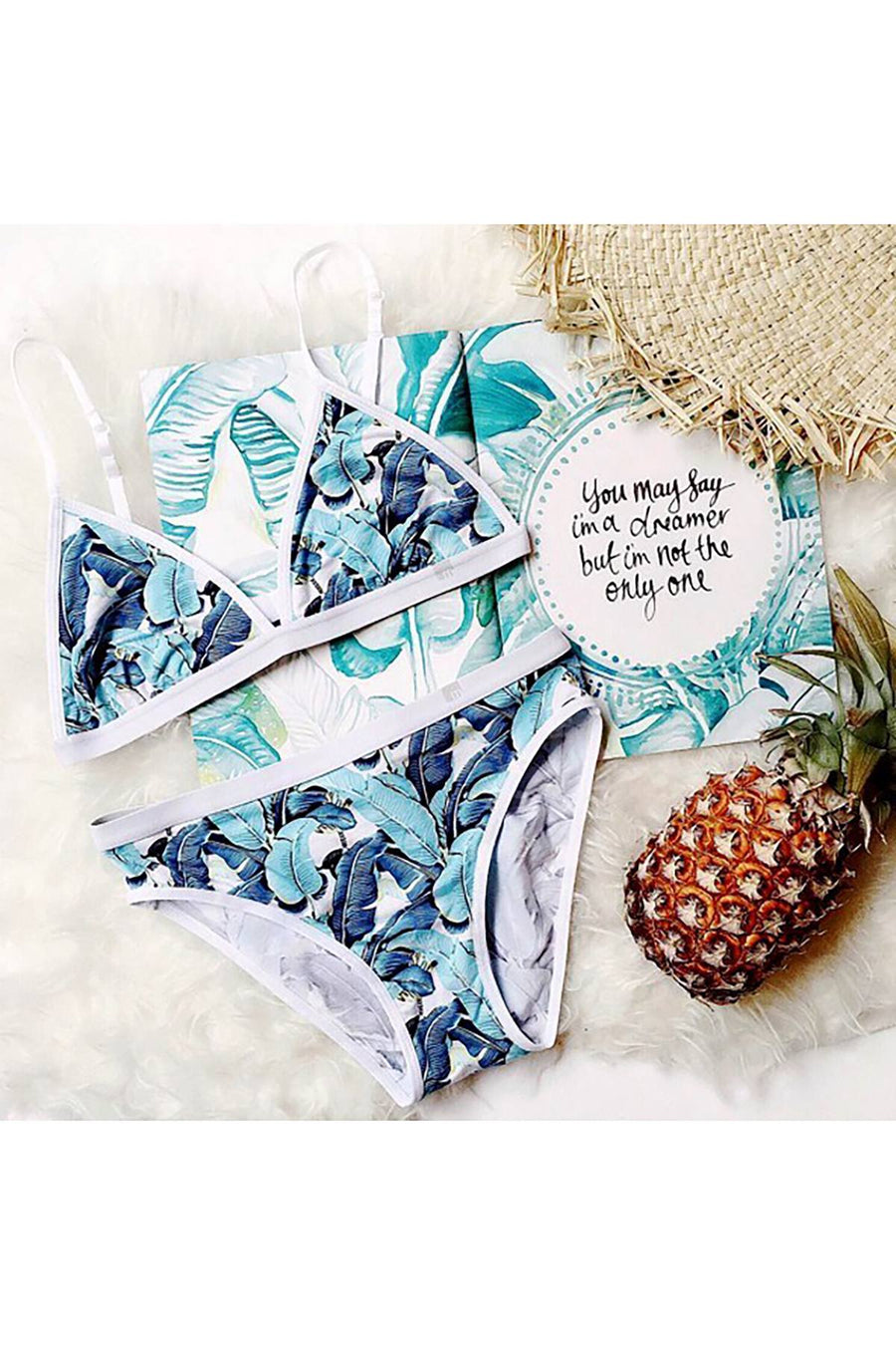 Mosmann Blue Congo Triangle Bralette