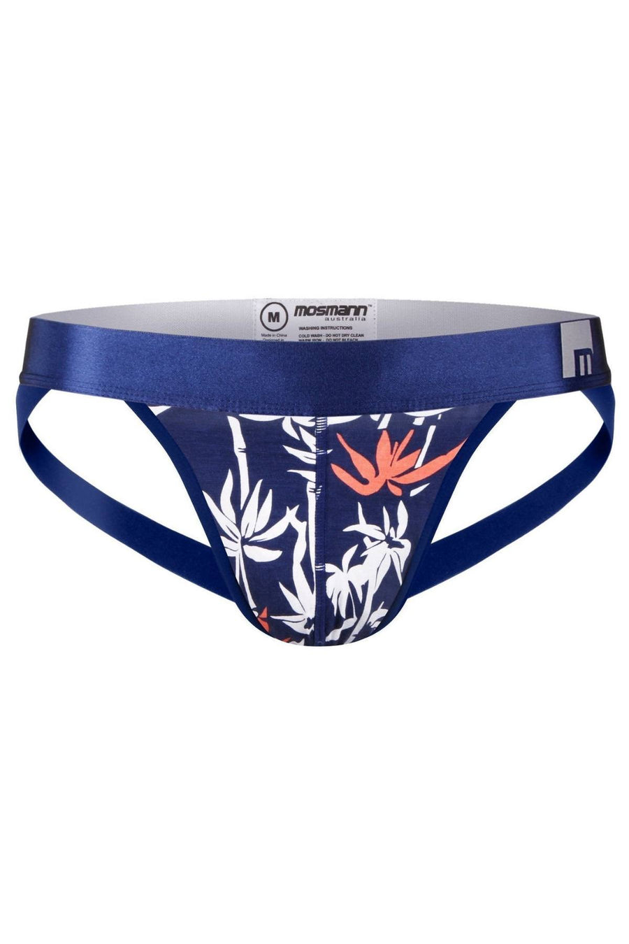 Mosmann Navy Zen Printed Bamboo Jockstrap