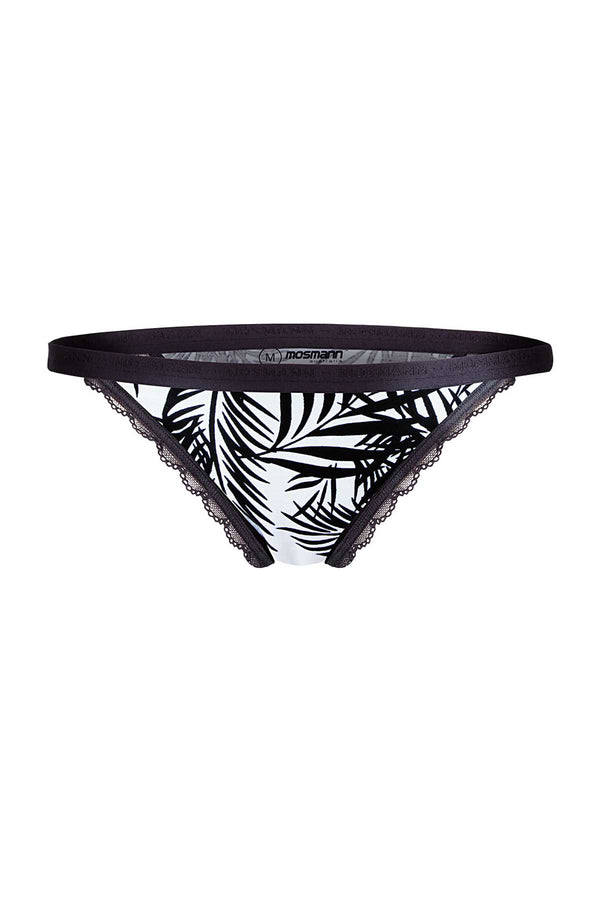 Mosmann Powder Blue & Black Palm Springs String Bikini Panty