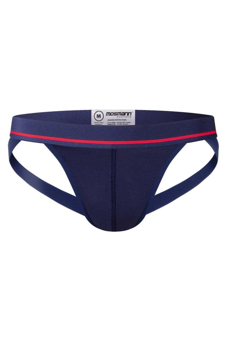 Mosmann Solid Navy-Blue Luxe Jockstrap