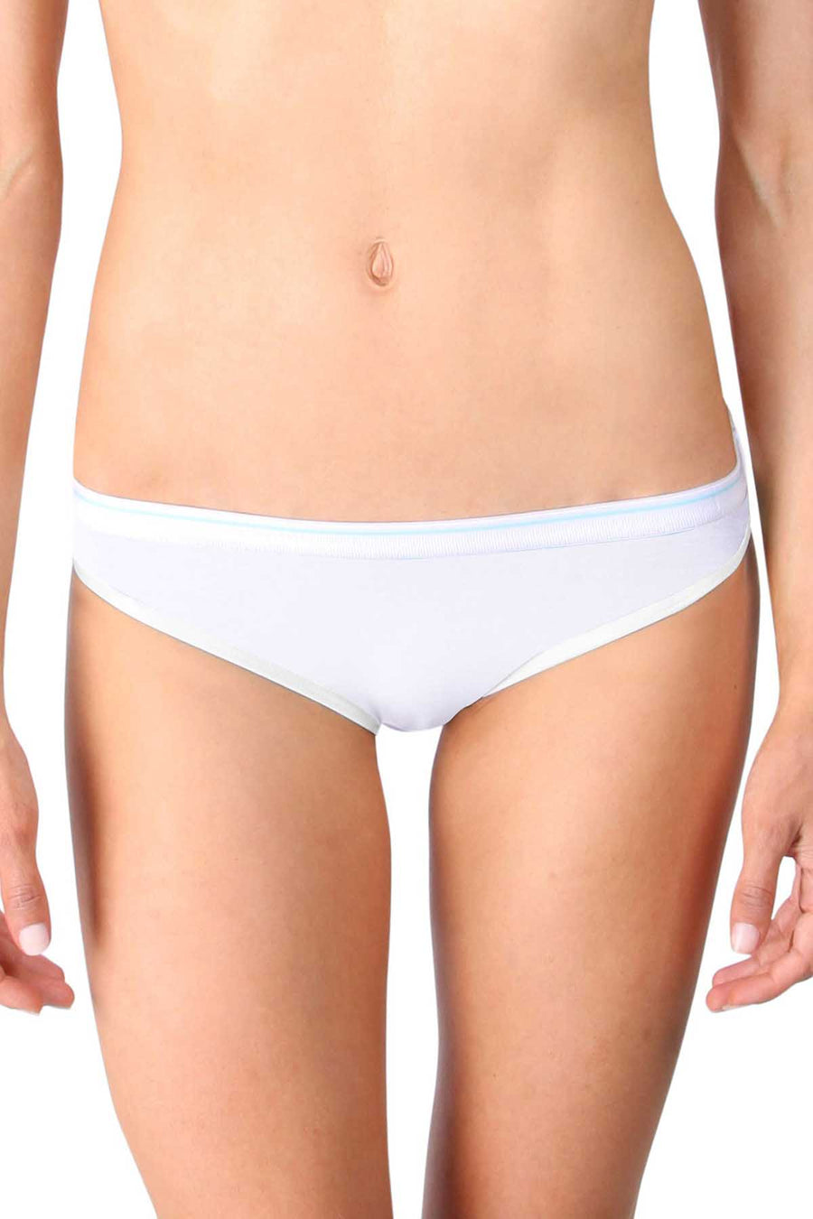 Mosmann Solid White Ange Bikini Brief Panty