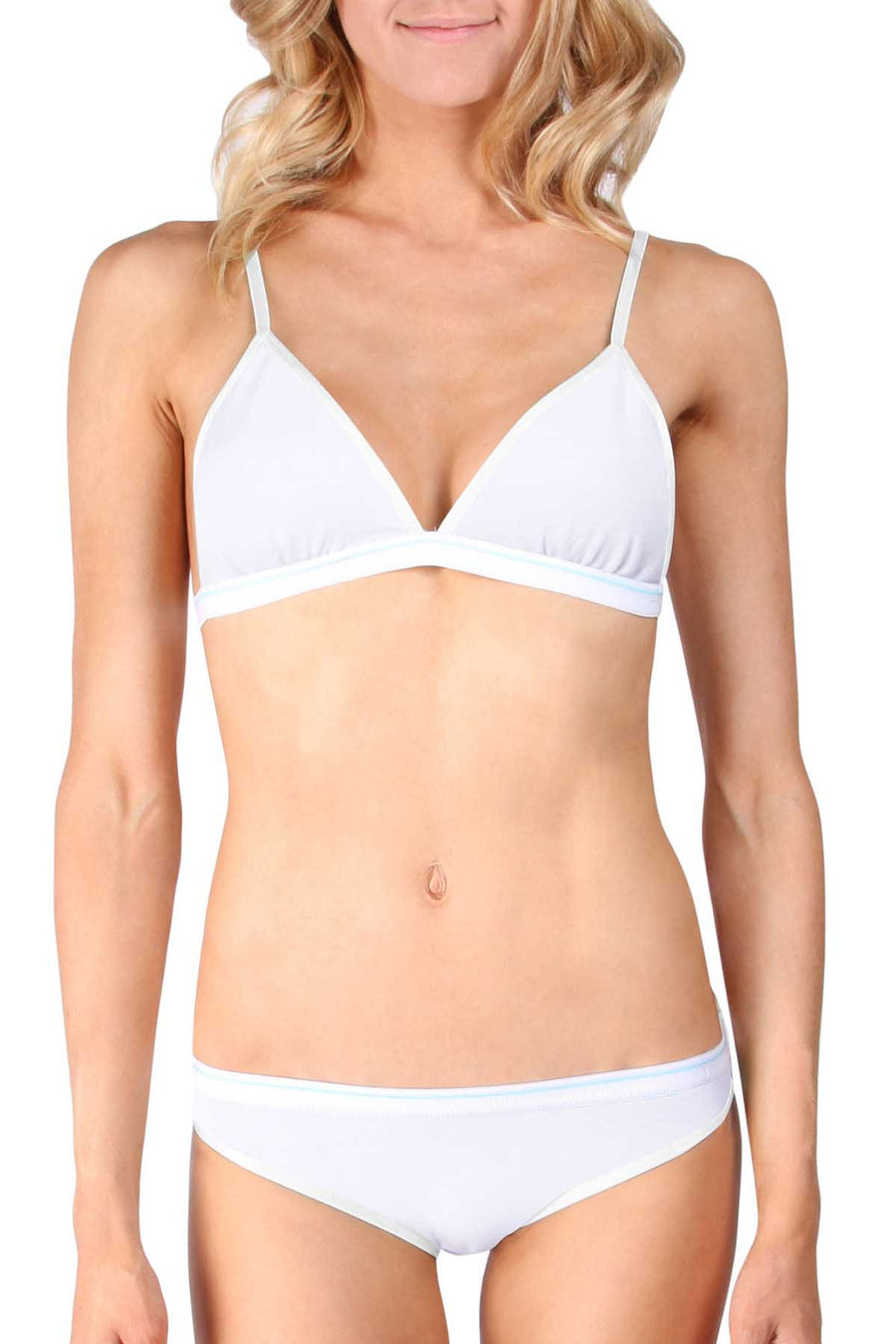Mosmann Solid White Ange Bikini Brief Panty