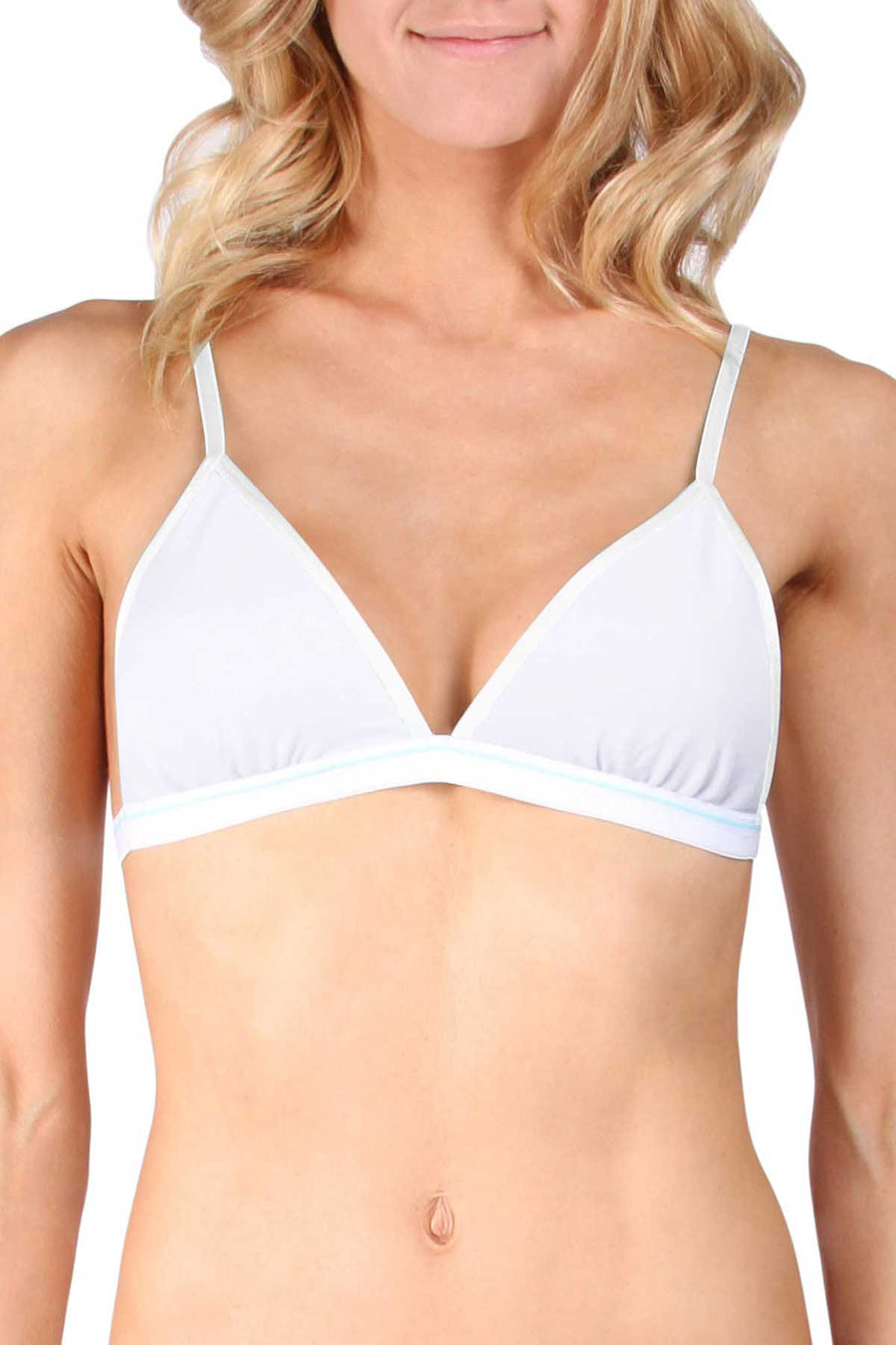 Mosmann Solid White Ange Triangle Bralette