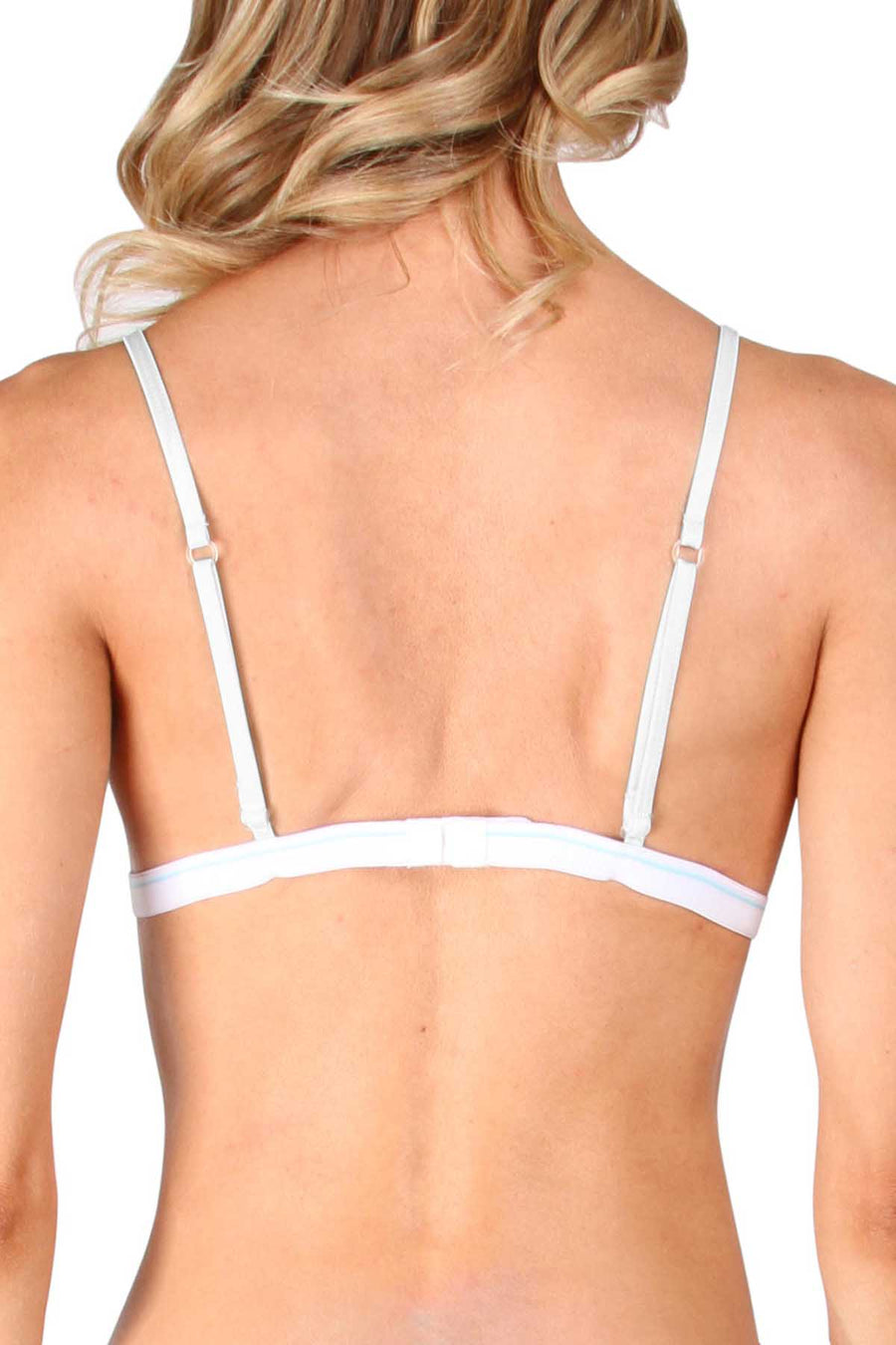 Mosmann Solid White Ange Triangle Bralette