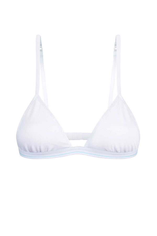 Mosmann Solid White Ange Triangle Bralette