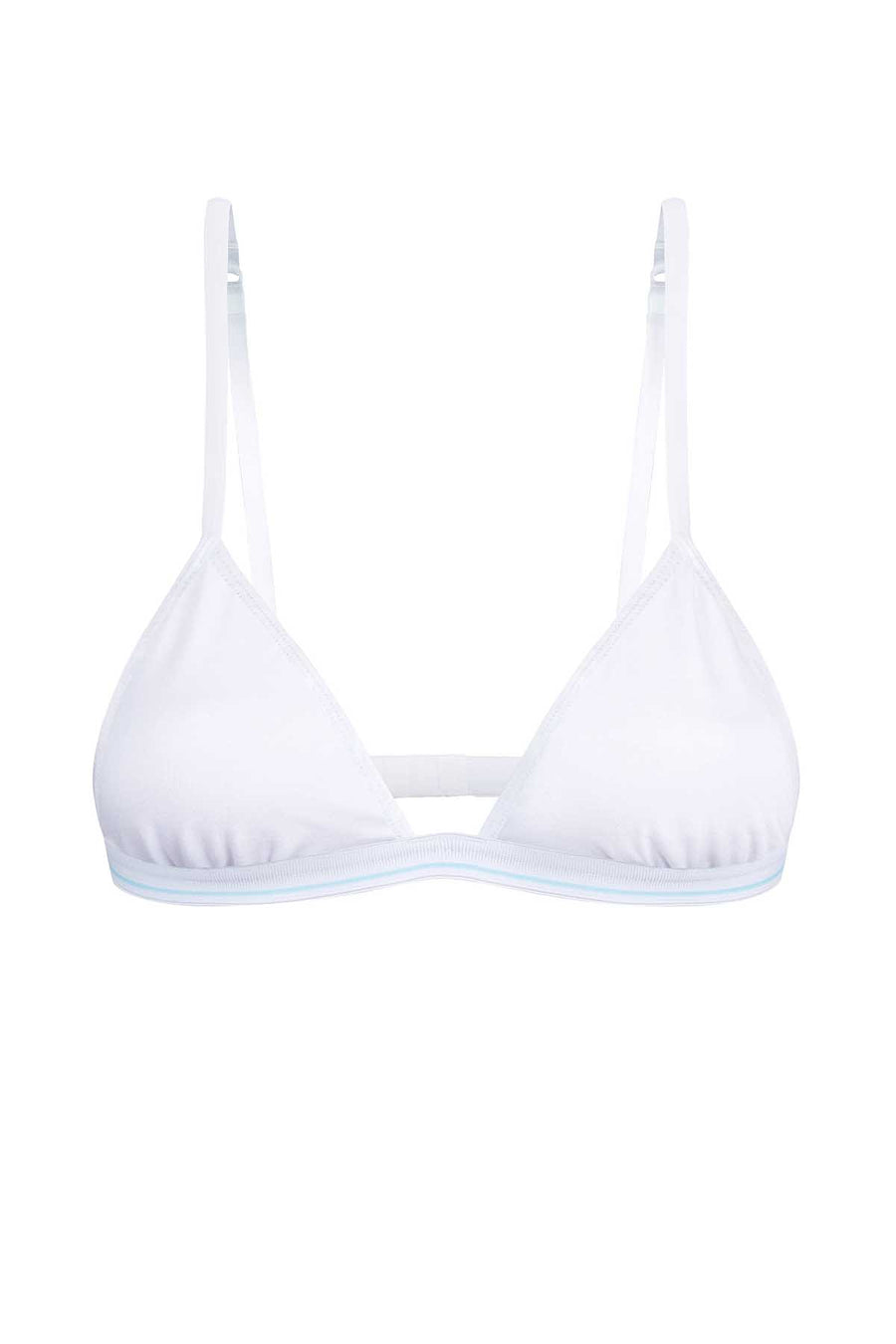 Mosmann Solid White Ange Triangle Bralette