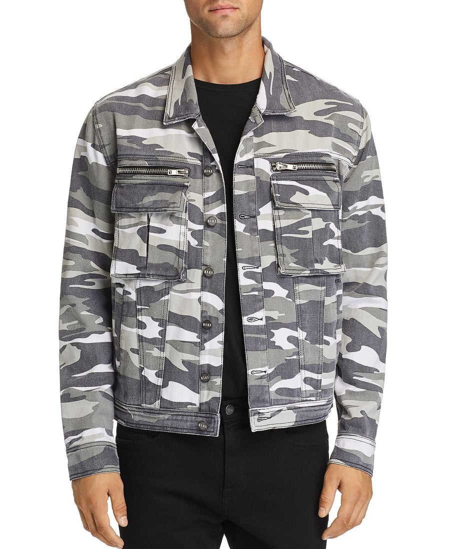 Nana Judy Sawyer Camouflage-print Denim Jacket Snow Camo