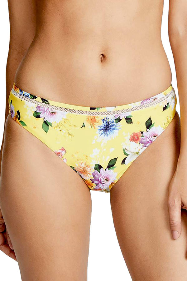 Nanette by Nanette Lepore Monaco Bouquet Hipster Bikini Bottom in Lemon