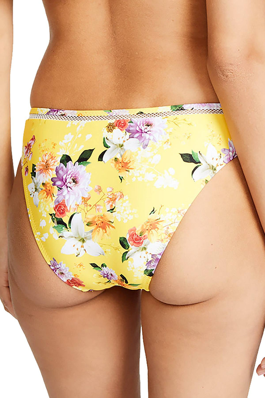 Nanette by Nanette Lepore Monaco Bouquet Hipster Bikini Bottom in Lemon