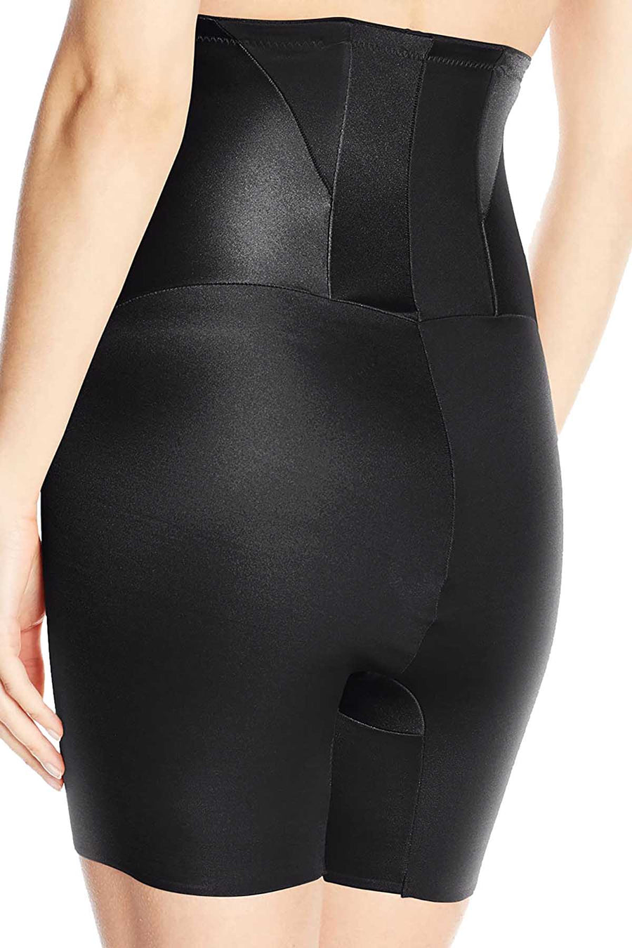 Naomi & Nicole Black Smooth Away Firm Control Hi Waist Boyshort