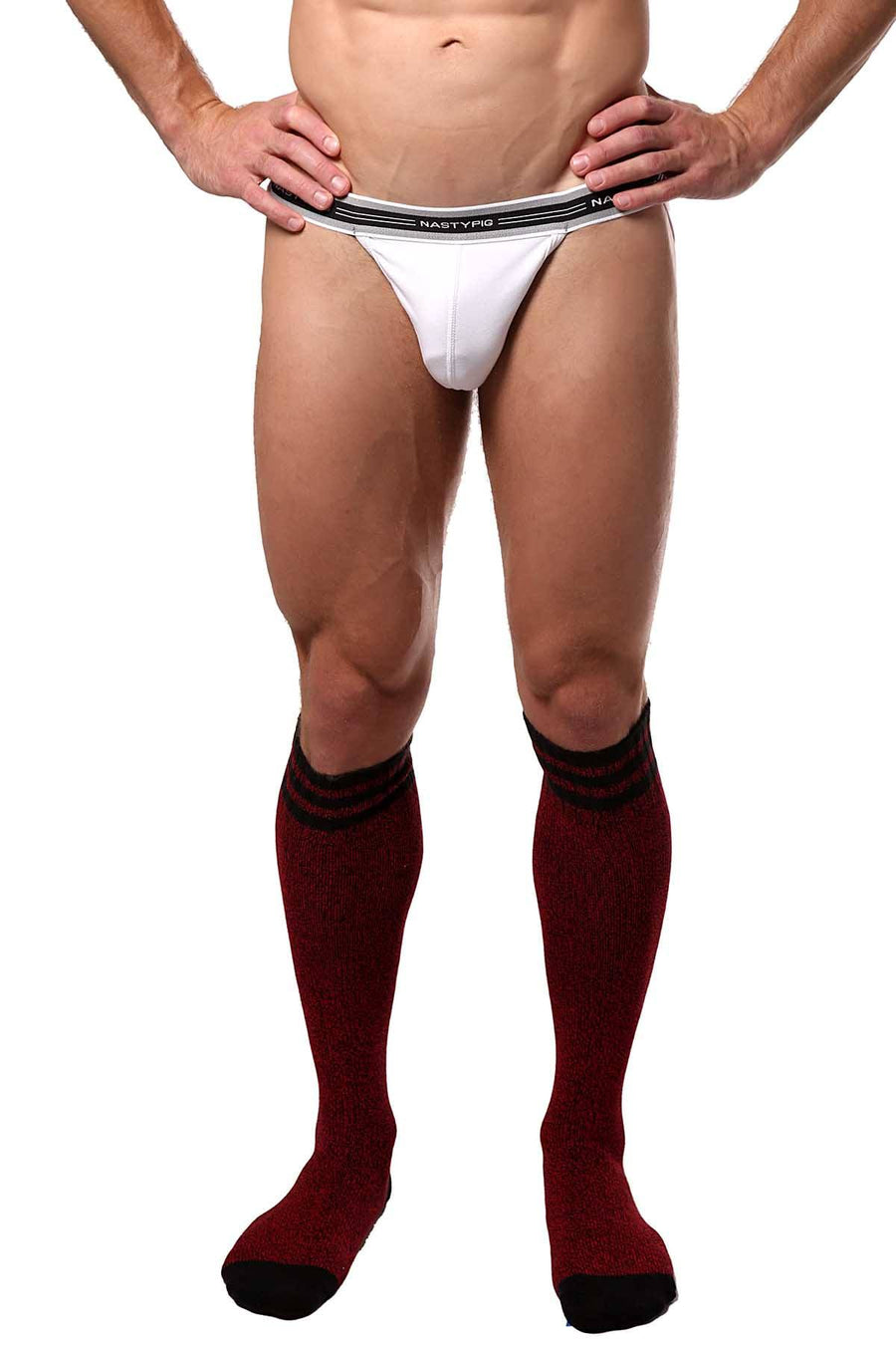 Nasty Pig Red/Black Tweed Socks