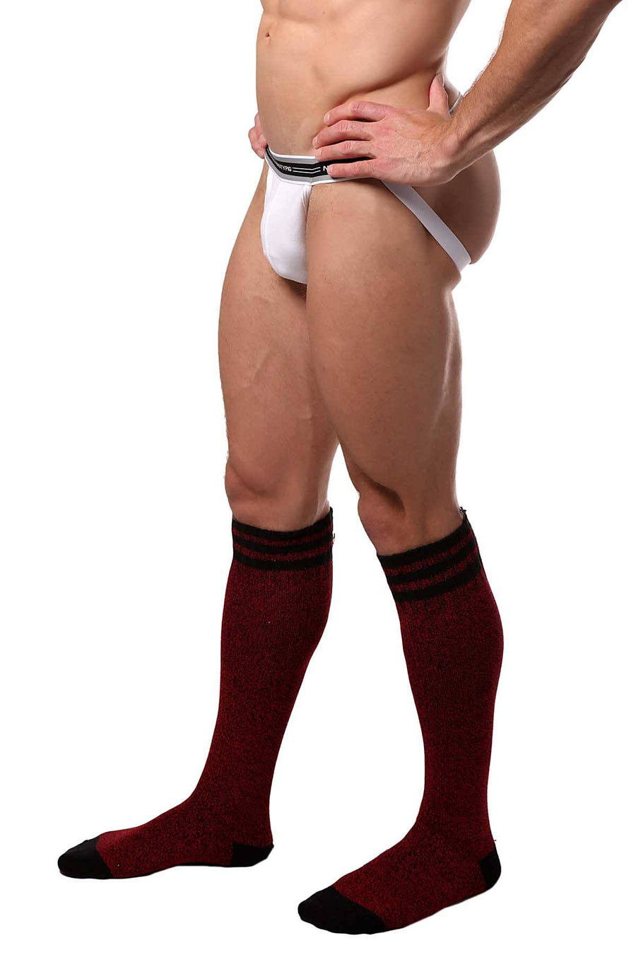 Nasty Pig Red/Black Tweed Socks