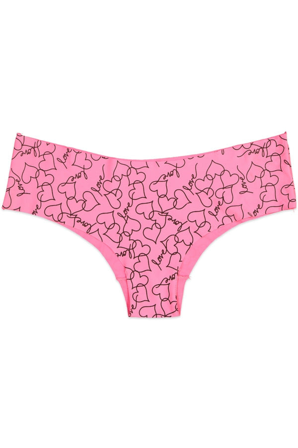 Native Intimates Hot Pink Love Heart Boyshort Brief