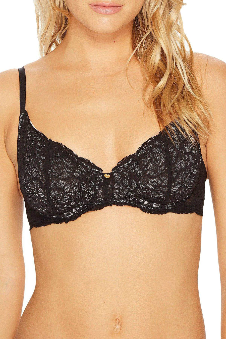 Natori Black/Cameo Rose Retouch Lace Underwire Bra