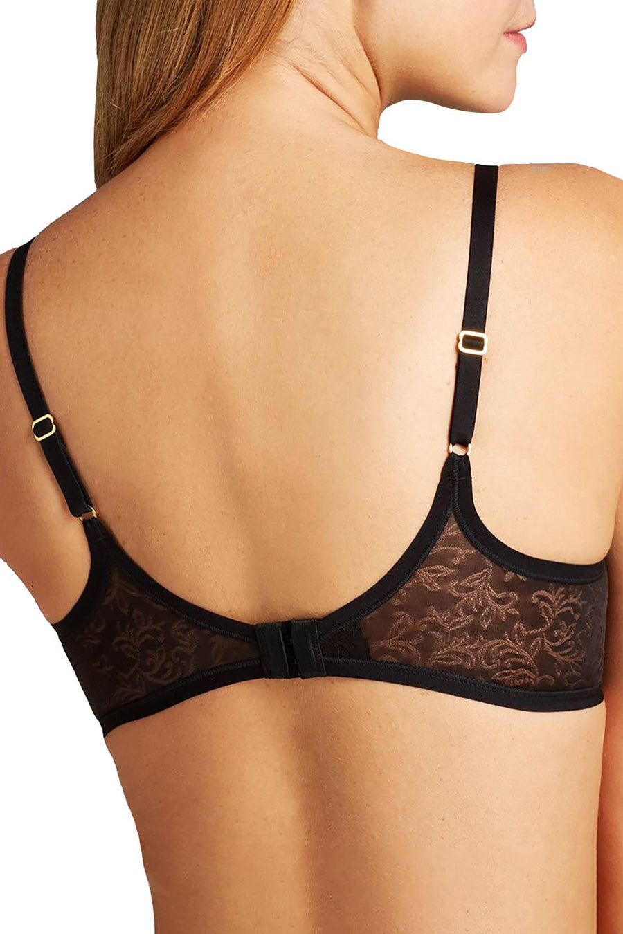 Natori Black Jacquard Full Fit Contour Underwire Bra