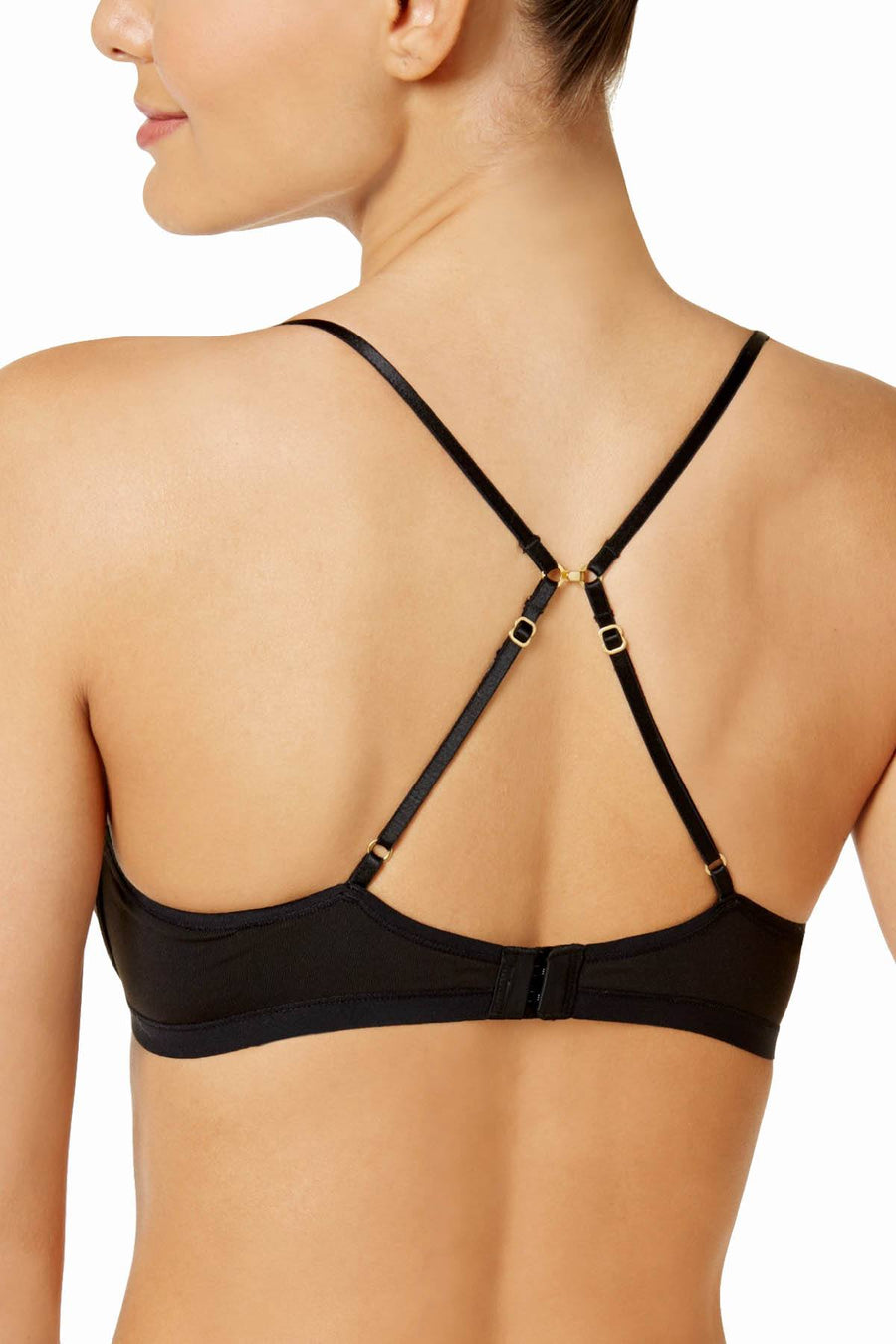 Natori Black Understated Contour Plunge Convertible Bra