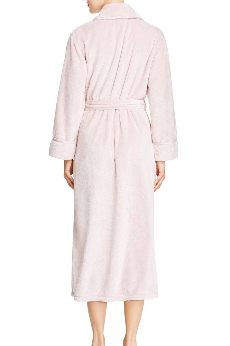 Natori Dusty-Rose Plush/Satin-Twill Robe