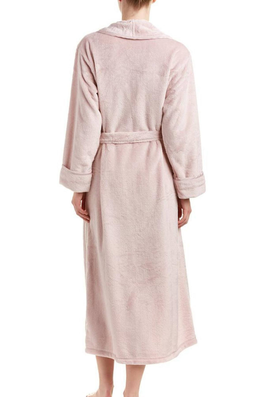 Natori Dusty-Rose Plush/Satin-Twill Robe