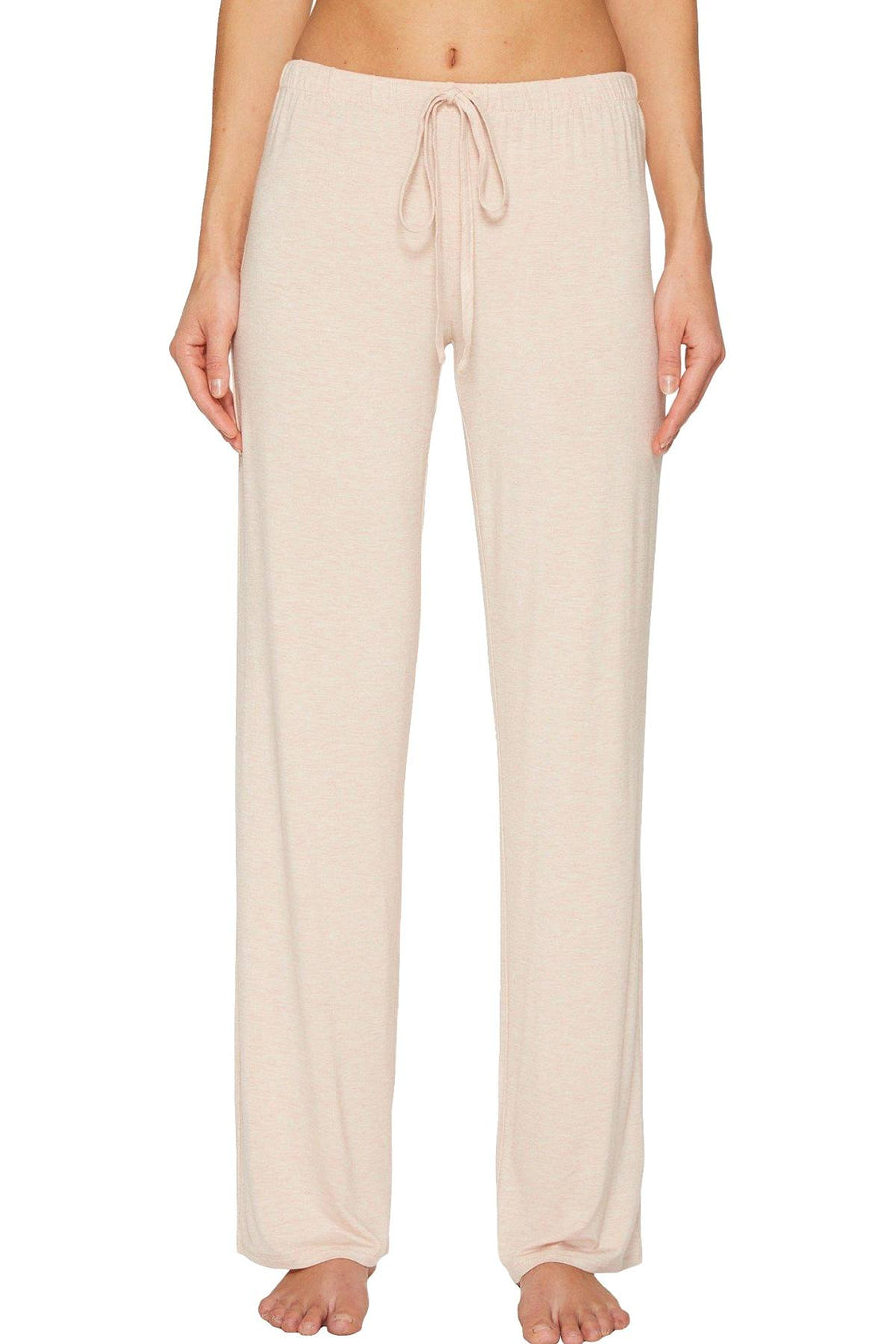 Natori Heather-Pink Feathers Knit Cami/Pant Sleep Set