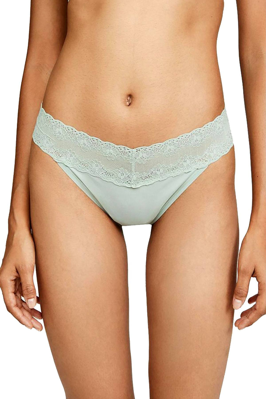 Natori Pear Bliss Perfection Lace-Waist Thong