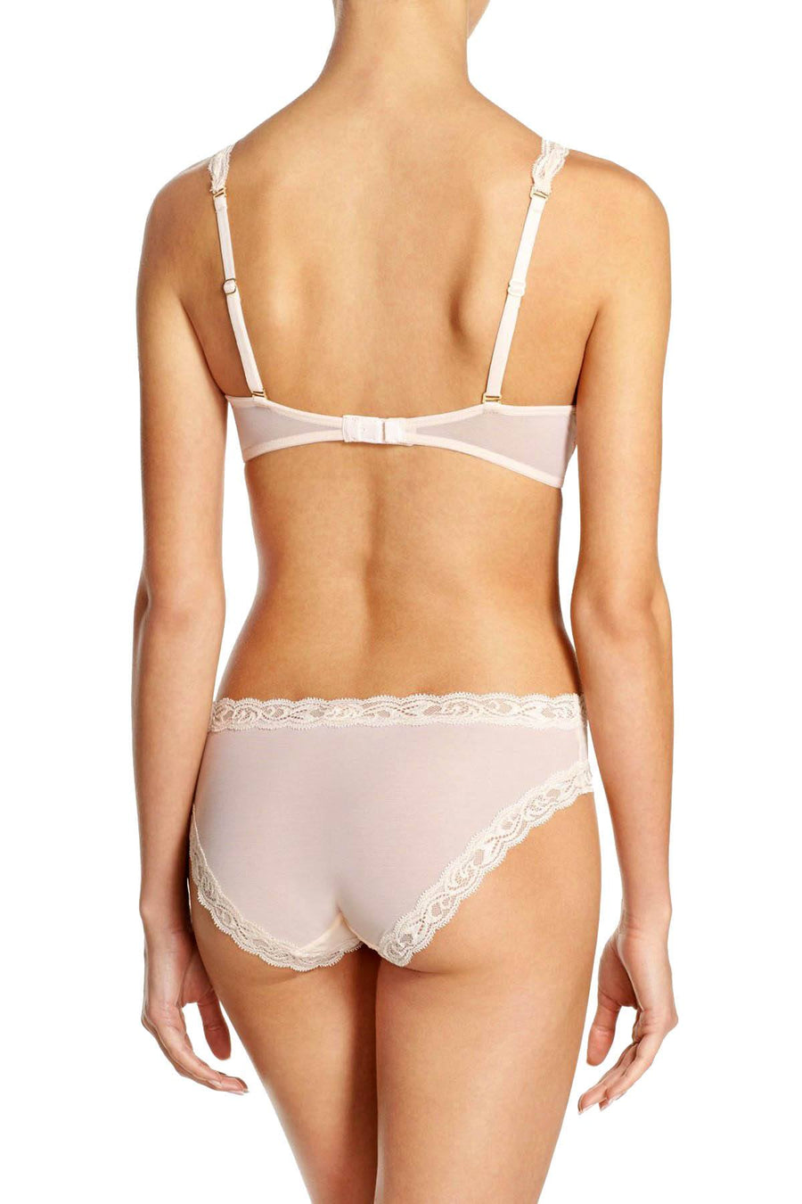 Natori Tulle/Cashmere Feathers Wireless Sheer Lace Bra