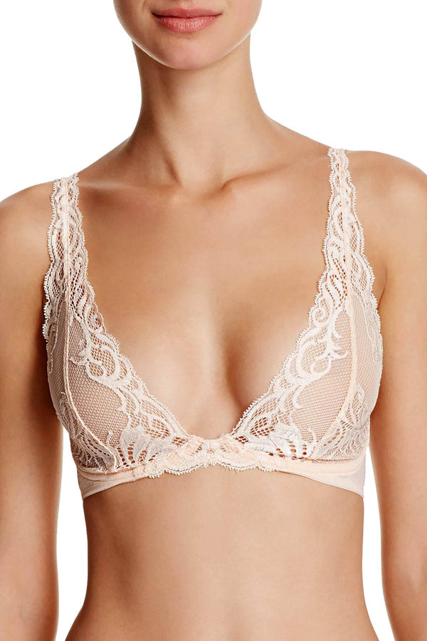 Natori Tulle/Cashmere Feathers Wireless Sheer Lace Bra