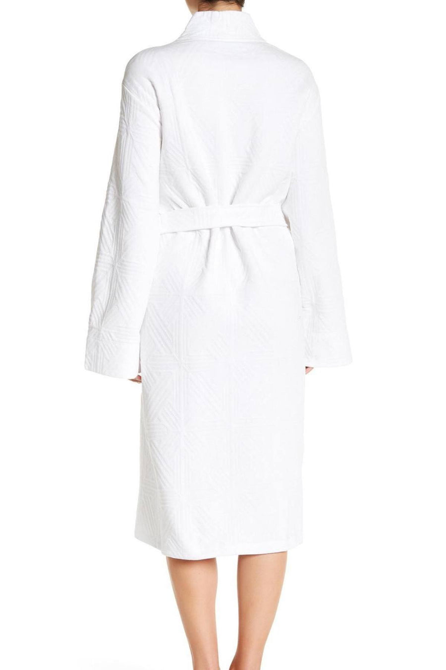Natori White Quilted Cotton-Blend Robe