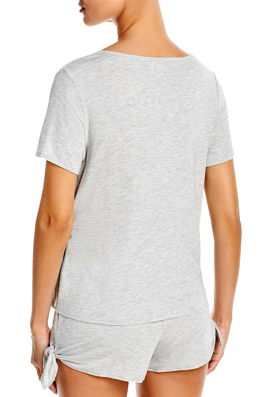 Natural Skin Sadie Wrap Top in Heather Grey