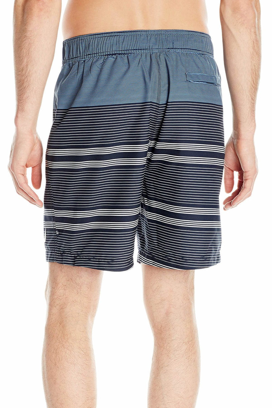 Nautica Della-Robbia-Blue Quick Dry Engineered Striped Swim Trunk