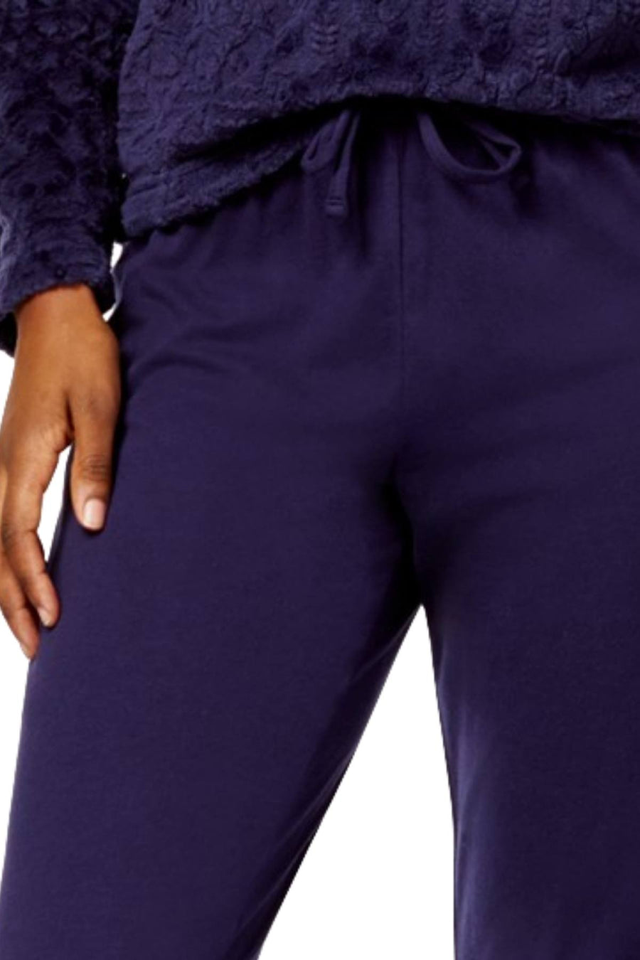 Nautica Eclipse Plush/Textured Lounge Top and Jogger Pant Set