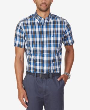 Nautica Men's Biking Plaid Short-Sleeve Shirt