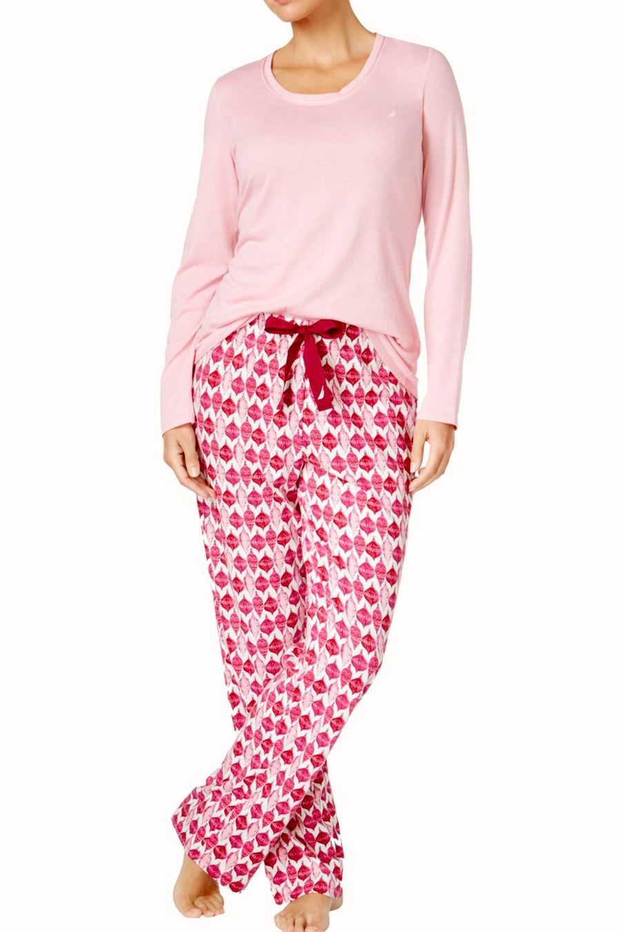 Nautica Pink Ornaments Pajama 2-Piece Set