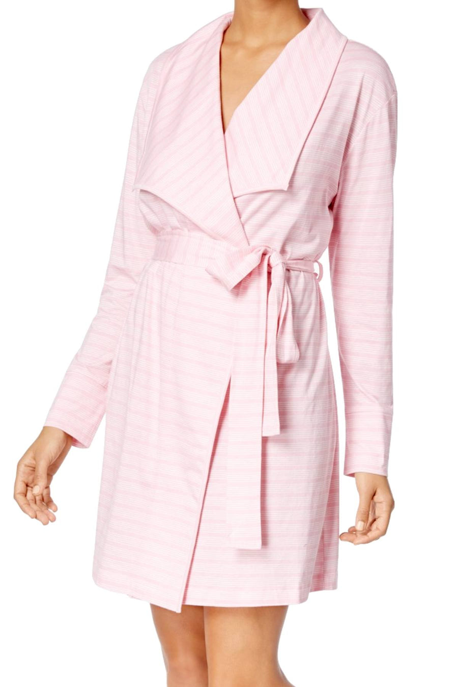Nautica Pink-Striped Shawl-Collar Robe
