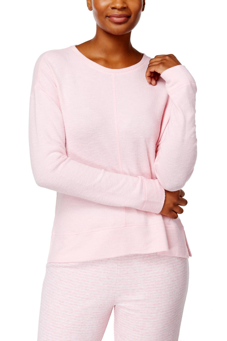 Nautica Pink Sweater-Knit Ultra-Soft Lounge Top
