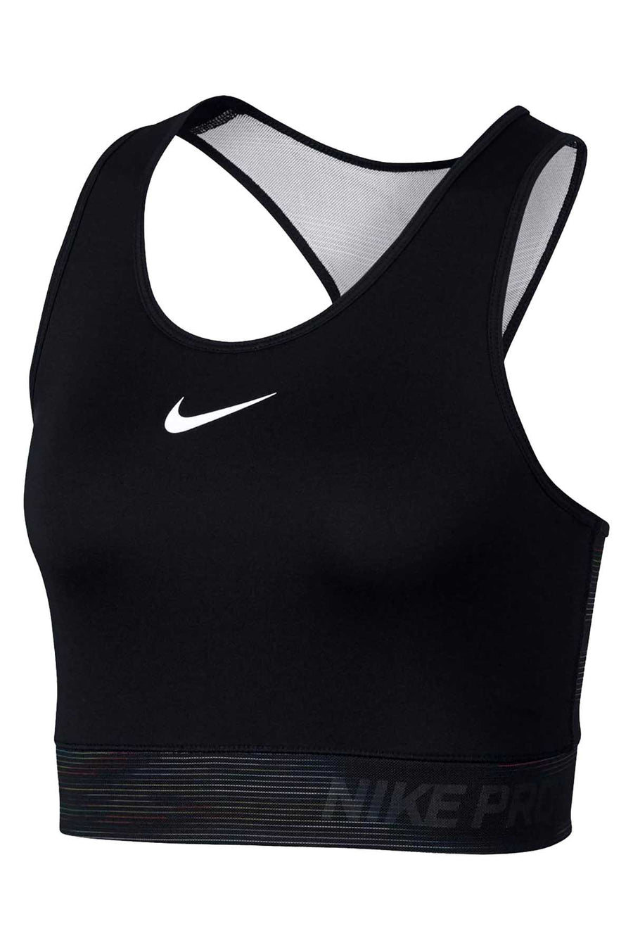 Nike Black/Rainbow HyperCool Cropped Racerback Tank Top