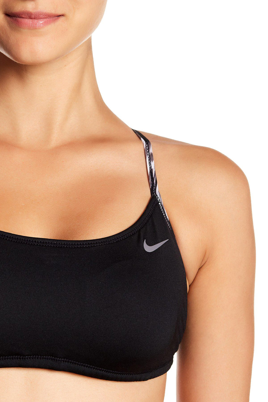 Nike Black/White Marble-Print Reversible Bikini Top
