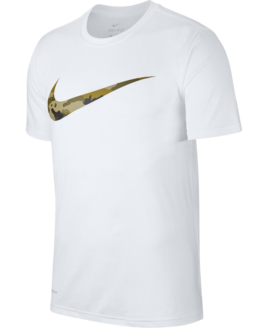 Nike Dry Print-logo Training T-shirt White/Olive