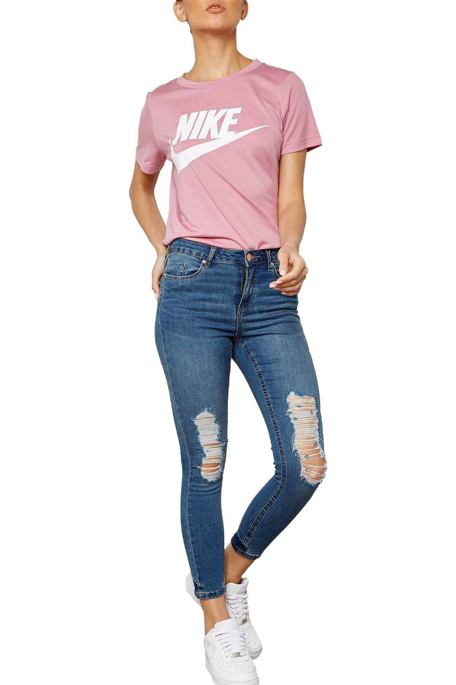 Nike Elemental Pink Modal Essential Logo T-Shirt