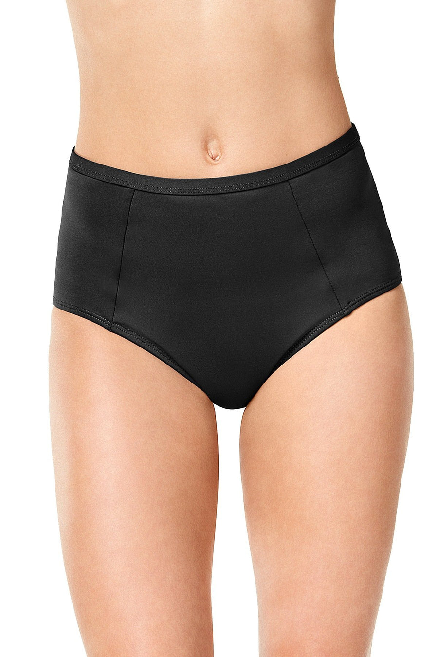Nike High Waist Swim Bottom in Black