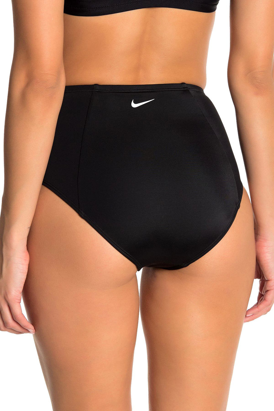 Nike High Waist Swim Bottom in Black