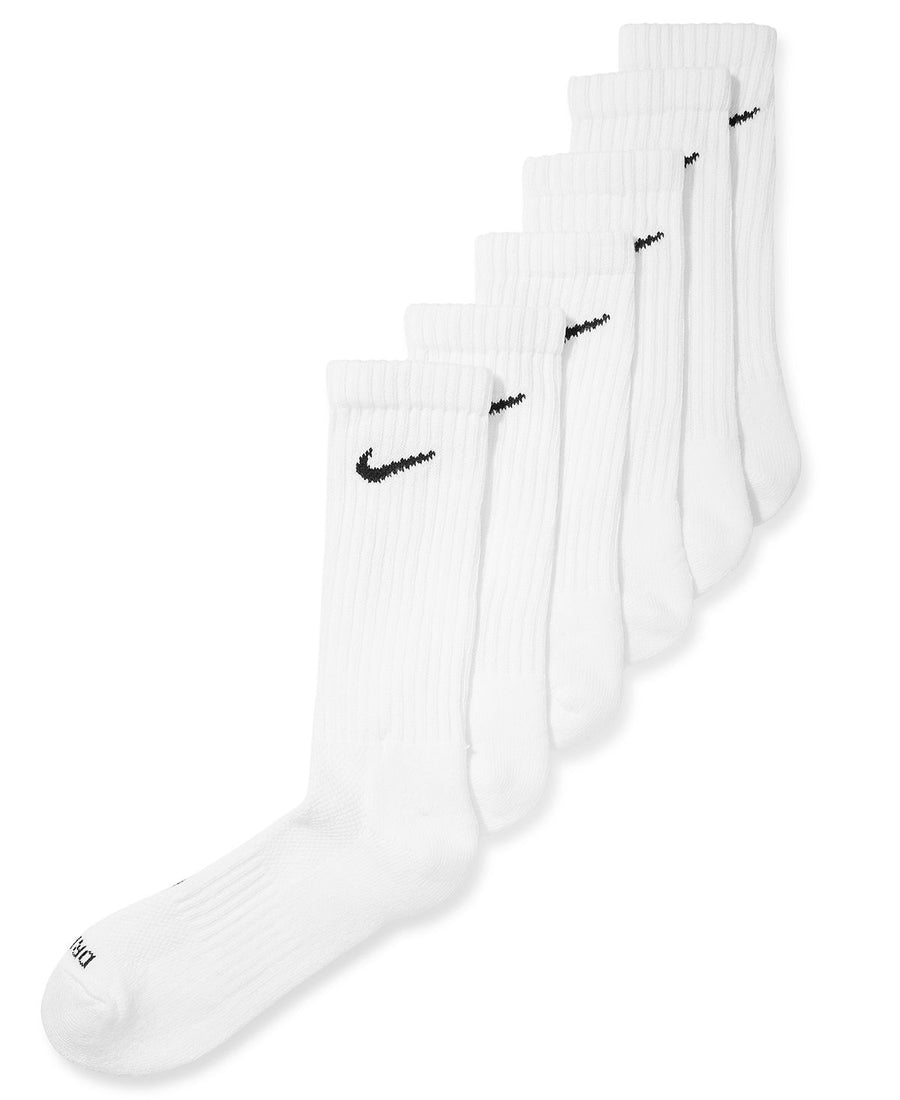 Nike Socks Dri Fit Crew 6 Pairs White